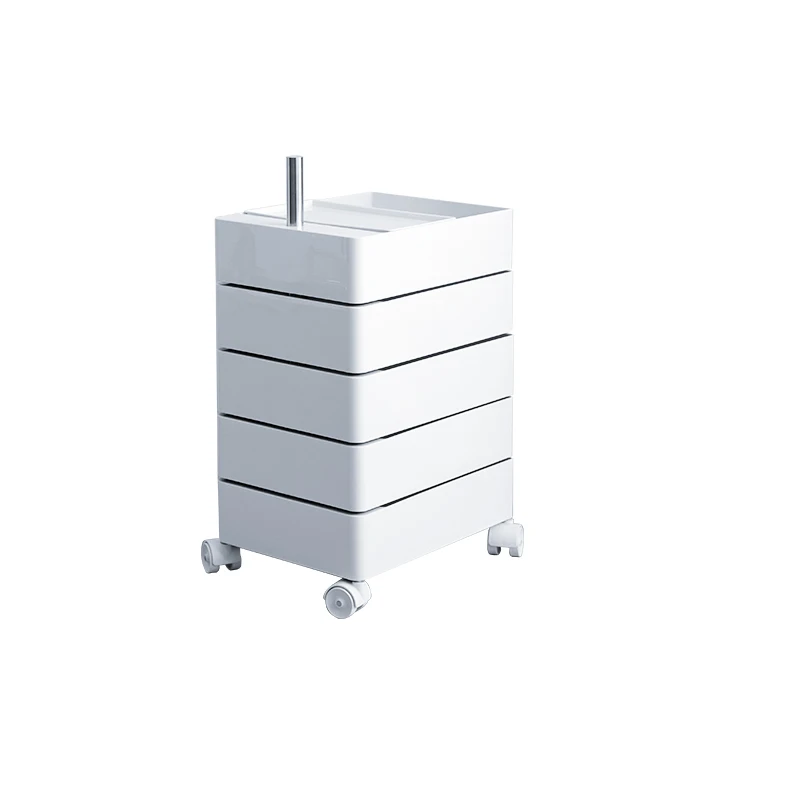 360 Degree Rotating Modern Plastic Storage Cabinet Sofa Side Simple  ABS Folding Organizer Living Room Bedroom