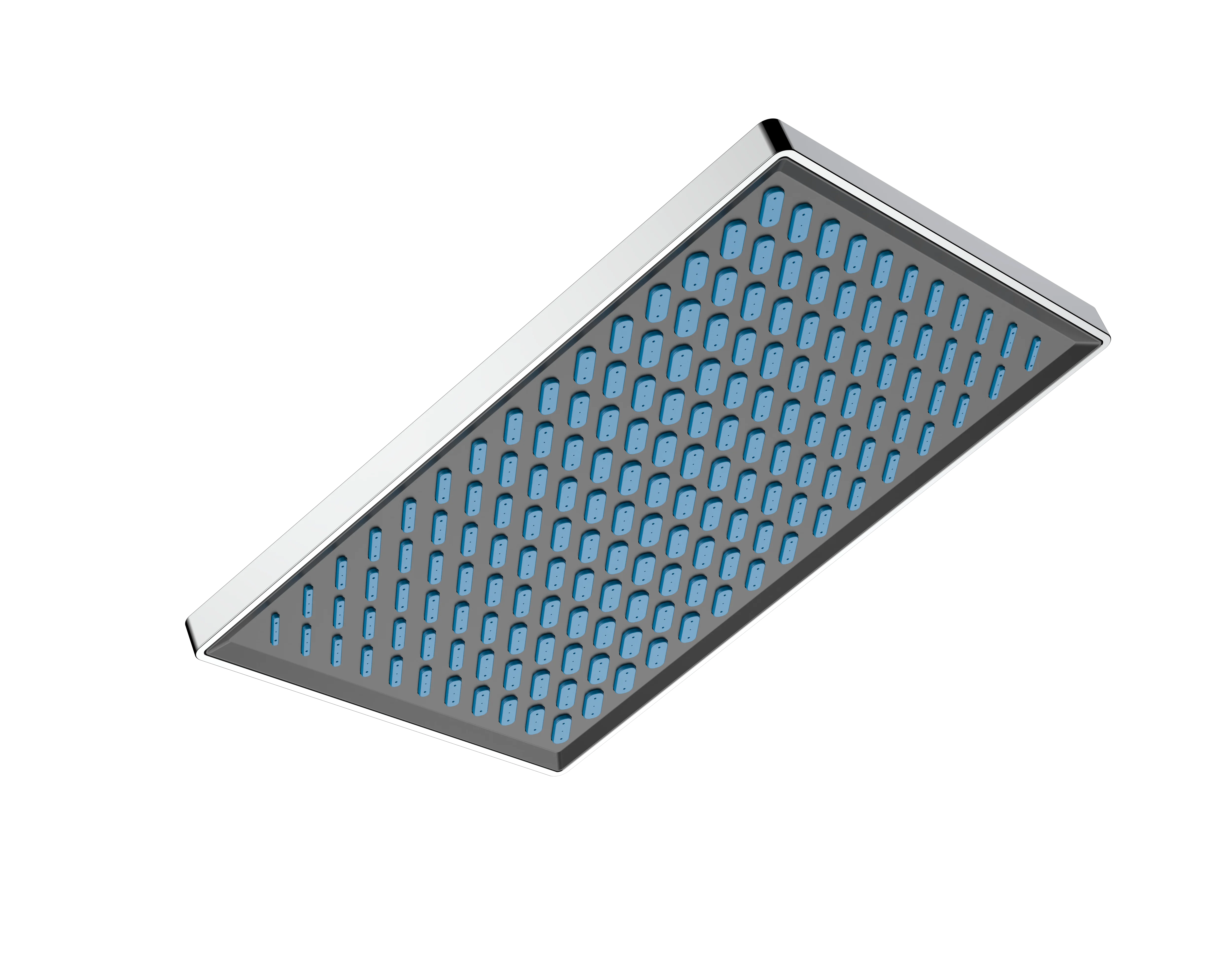 High Quality Modern Square Rainshower Multicolor Shower Head Set Single Water Outlet with Plated Surface for Hotels Bathrooms