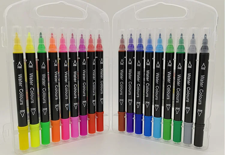 Художественные маркеры с мягким наконечником акварельная ручка двойным школьные канцелярские принадлежности