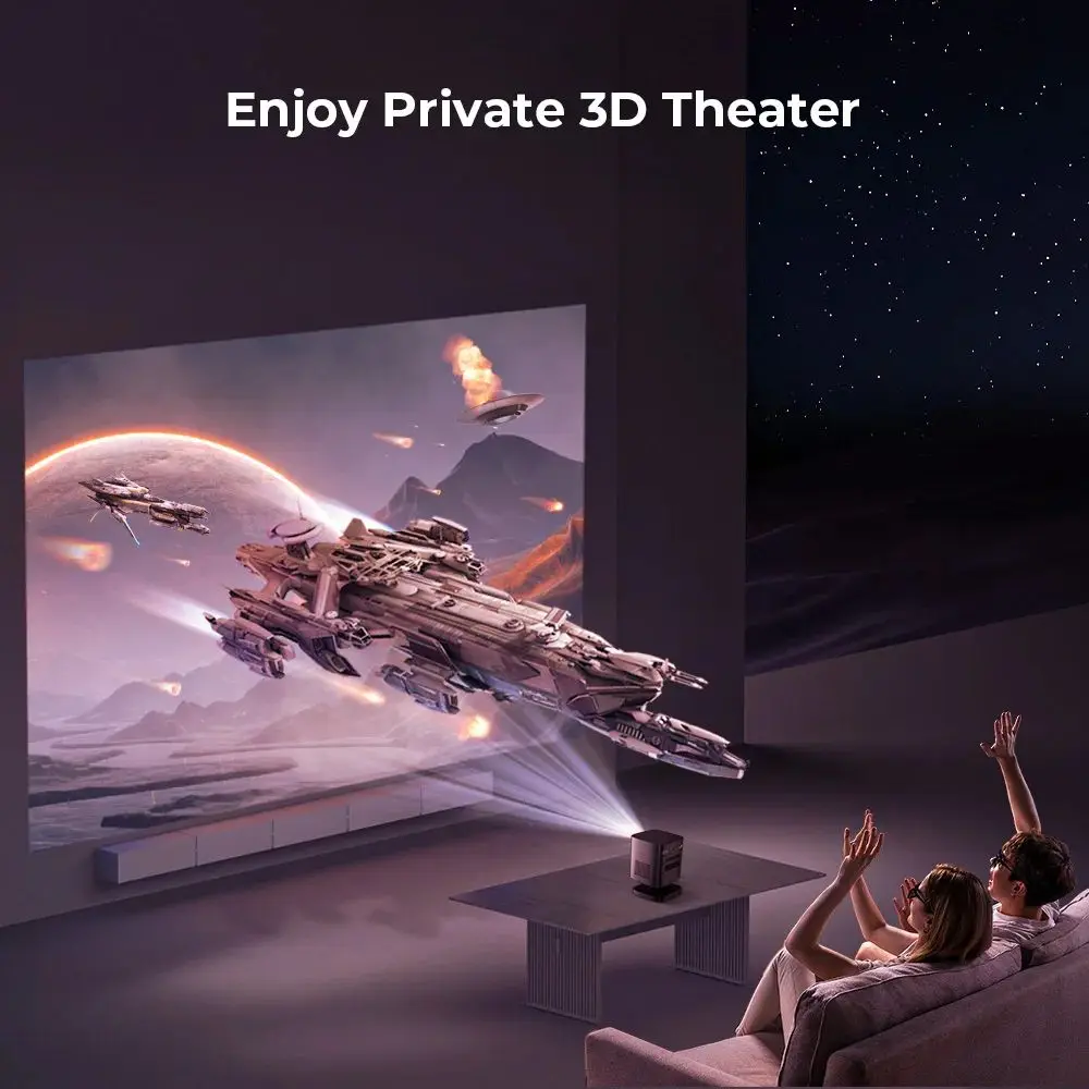 BYNTEK 2022 P19 новейший Android Wifi 3D портативный проектор наилучшей передачи данных Pico DLP Smart Проектор 4K дешевая цена с батареей