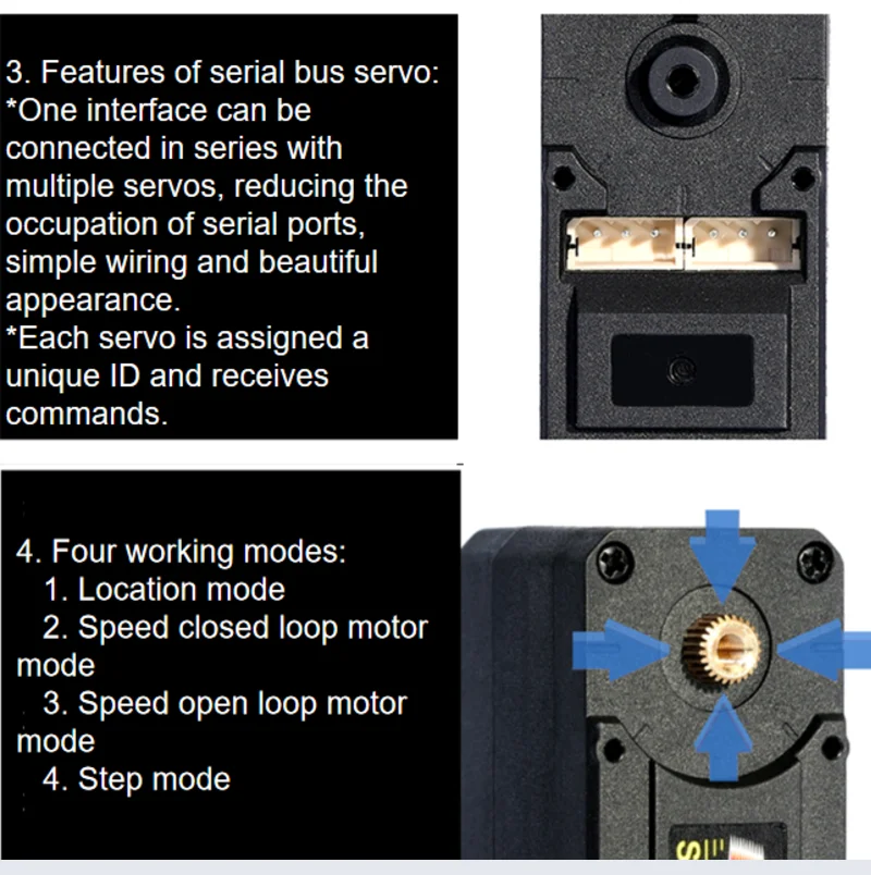 Sts3215 Four Working Modes Servo 19kg 20kg High Torque