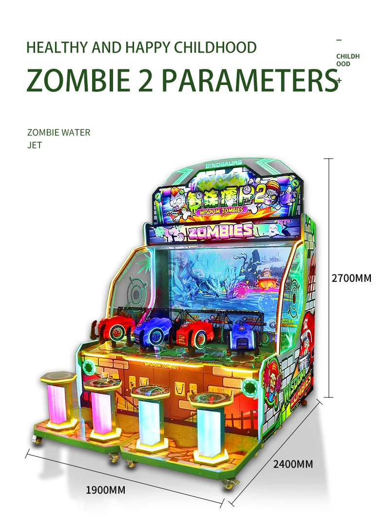 Zombies Water Shooting Arcade Game Machine Plants Vs Zombies Crazy
