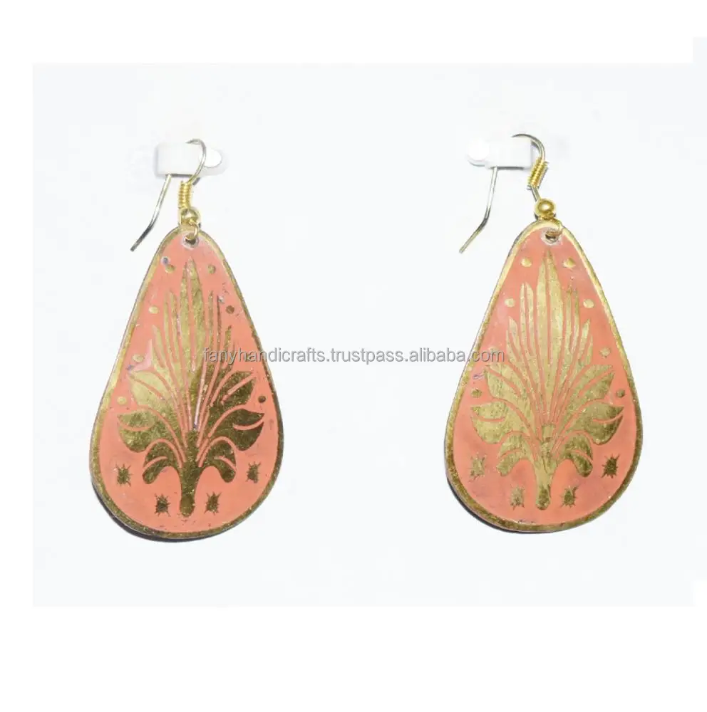 Finland 2025 Basic Long Oval Turquoise long oval gold earrings Gold metal hollow Women long oval gold earrings Jewelry