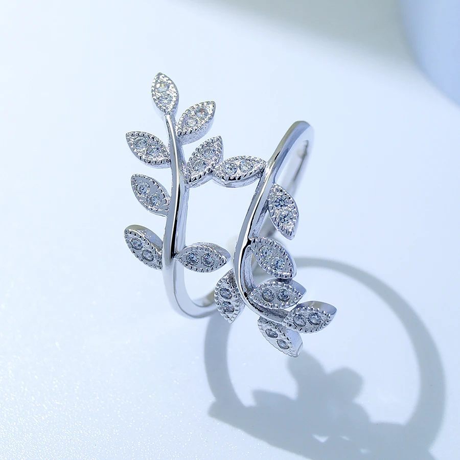 OMRANII Anillo De Plata De Ley 925 Con Circonita Cúbica Estilo Marquesa Con Forma Curvada Vintage Ovalada, Estilo Art Deco, Cristal, Zirconia Cúbica