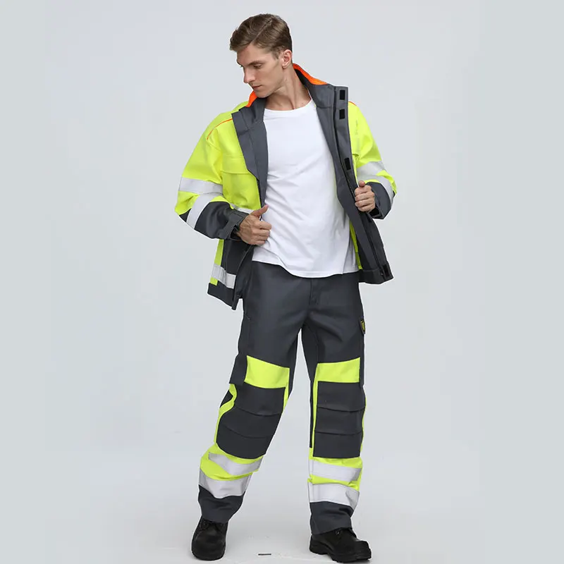 safety construction workwear uniform work clothing industry jackets and trousers