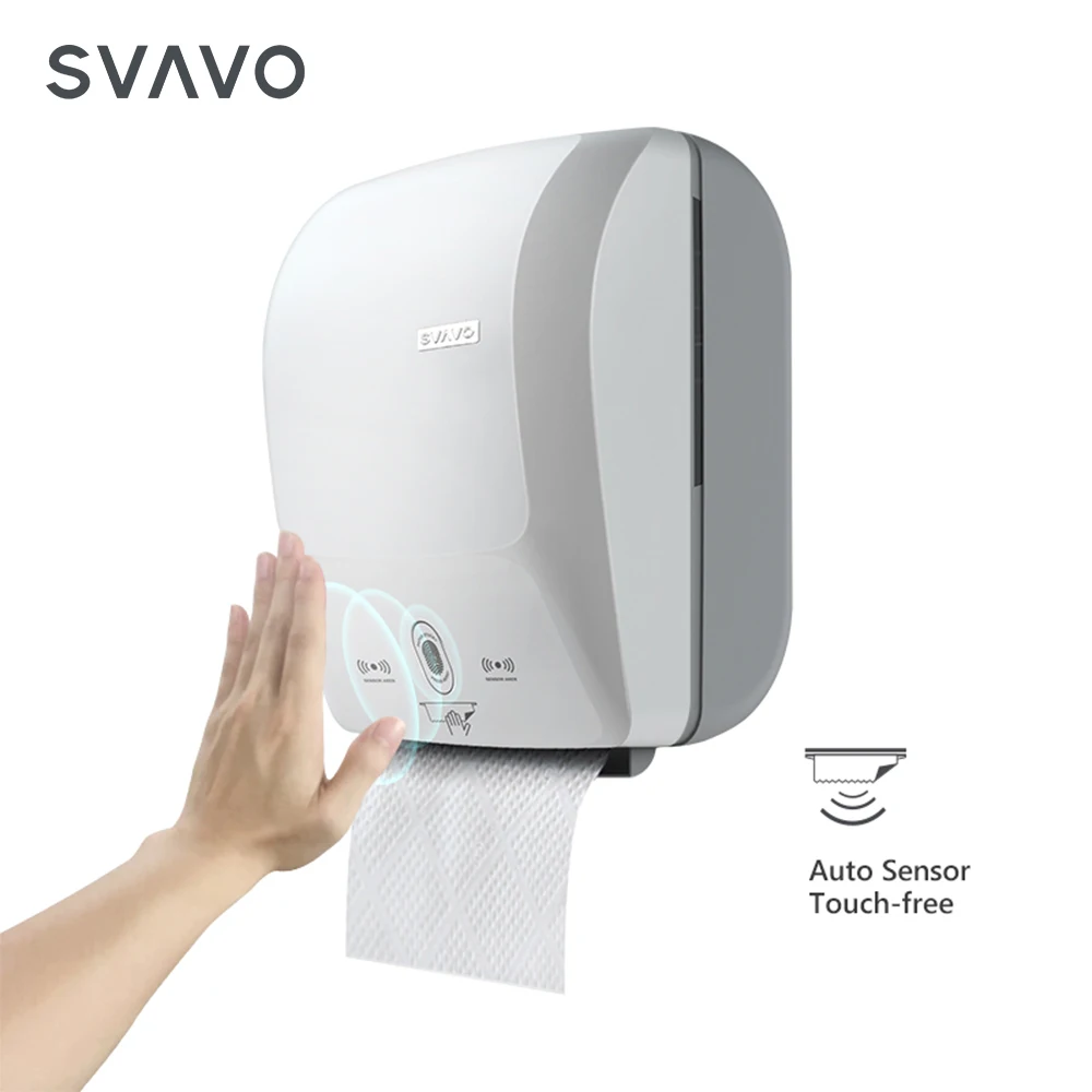 SVAVO Sensor Automatic Hand Roll Tissue Dispenser for Public Toilet Automatic Paper Towel Dispenser