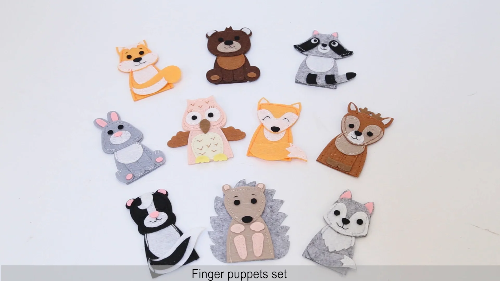 Woodland Animals Finger Puppets Forest Animals Toy Felt Animals Toddler
