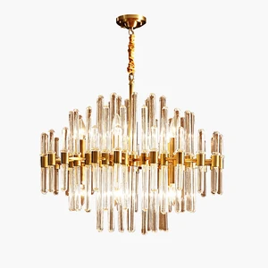 Chandelier Modern Luxury Large Decorative Lights for Hotel Living Room Stairs E14 24BULB Crystal Chandelier Pendant Light Lamps