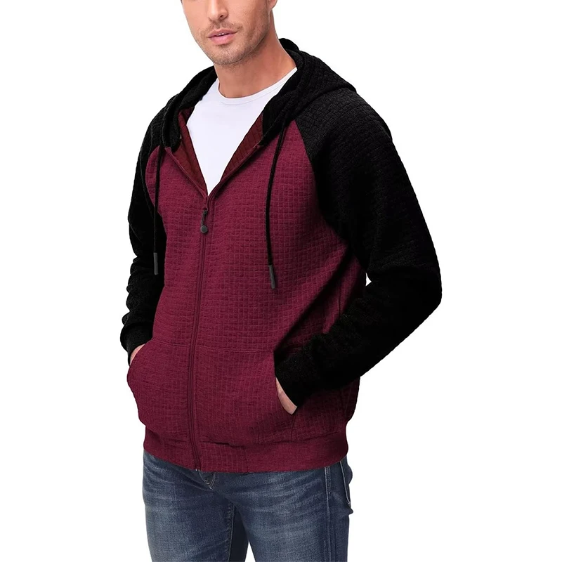 Cotton Sweatshirts For Men Full Zip Hoodie Coat Custom Casual