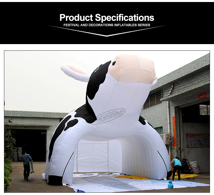 Personalized 6x5x6mh Giant Inflatable Dairy Cattle Tent Outdoor