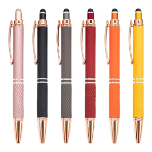 Multi-Functional Sports Press Metal Body Stylus Ballpoint Pen with Custom Logo Smooth Writing for Advertising Promotional Gift