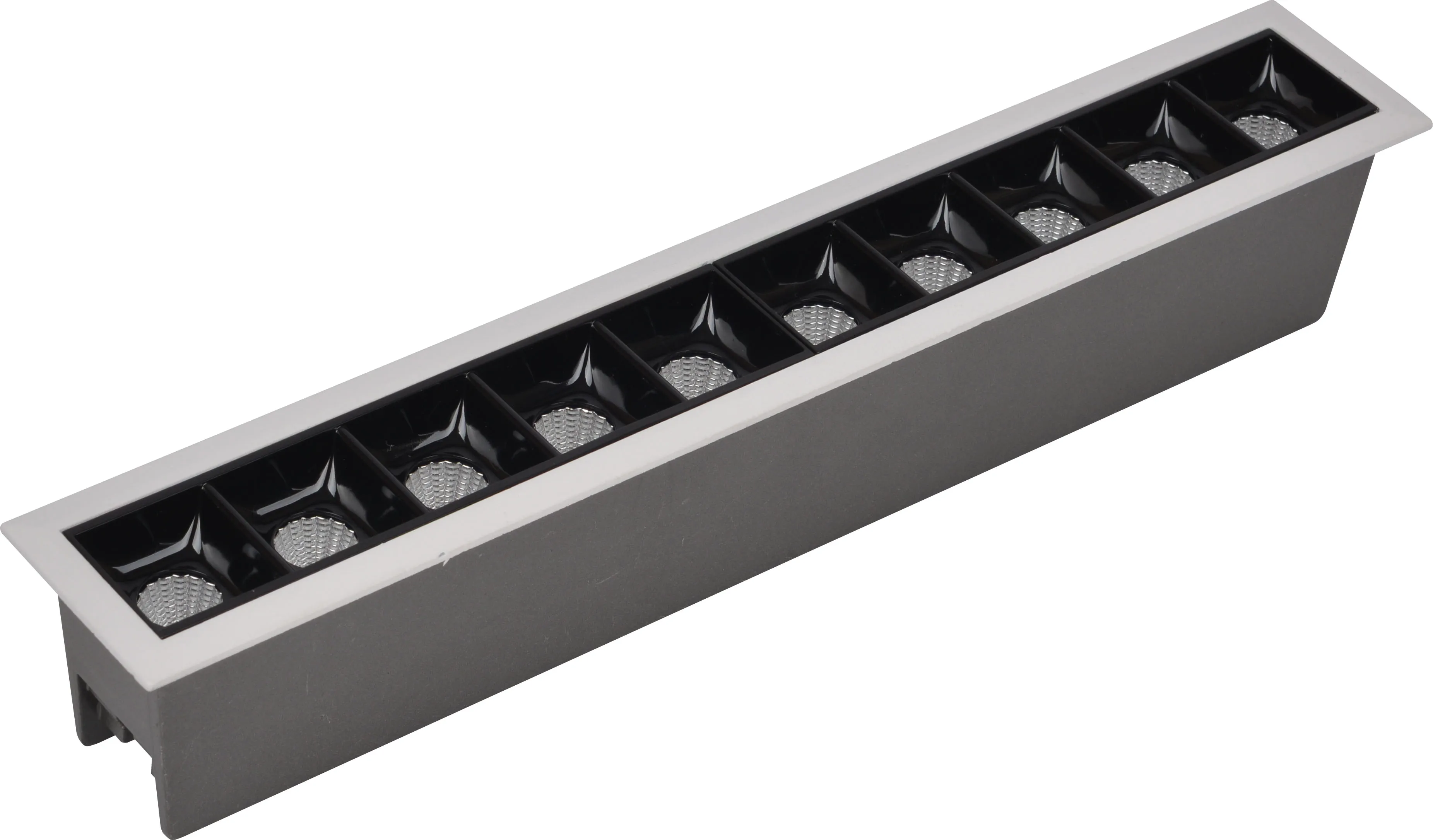 
 Светодиодный встраиваемый Точечный светильник, 10 головок, с алюминиевой фиксированной рамой, 3000 К, с теплым белым светом, потолочный светильник, мини настенная мойка, 20 Вт, Точечный светильник для офиса  