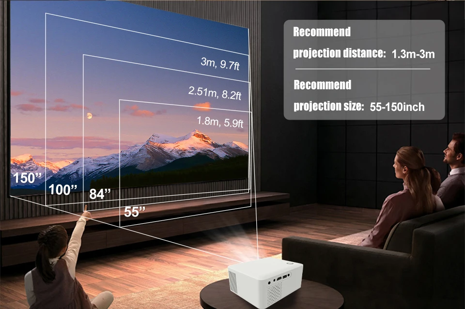 Portable Smart Mini Projector 4K HD for Business & Education ...