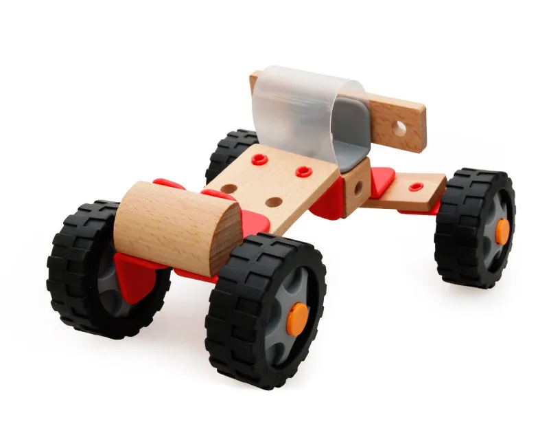 Disassembling and Assembling Simulation DIY Model Traffic Toy Car Truck Motorcycle Helicopter Wooden Toys Kids Boys Assembly Toy
