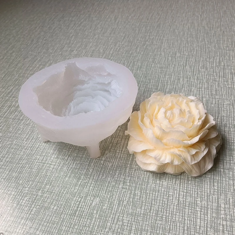 Peony DIY Handmade Silicone Mold for Chocolate Baking Aromatherapy Candle Resin Plaster-Cake Tools details