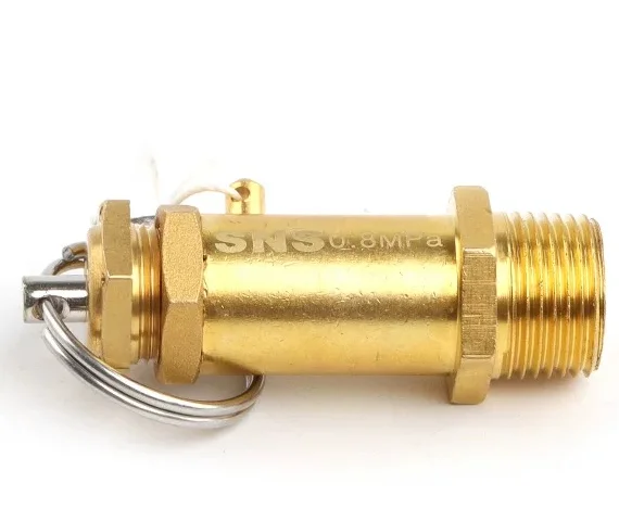 Standard Quality Spring Type Brass Gas Safety Valve for Air Compressor Exhaust Valve Pressure Relief Valve