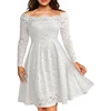 White long sleeve lace wedding dress