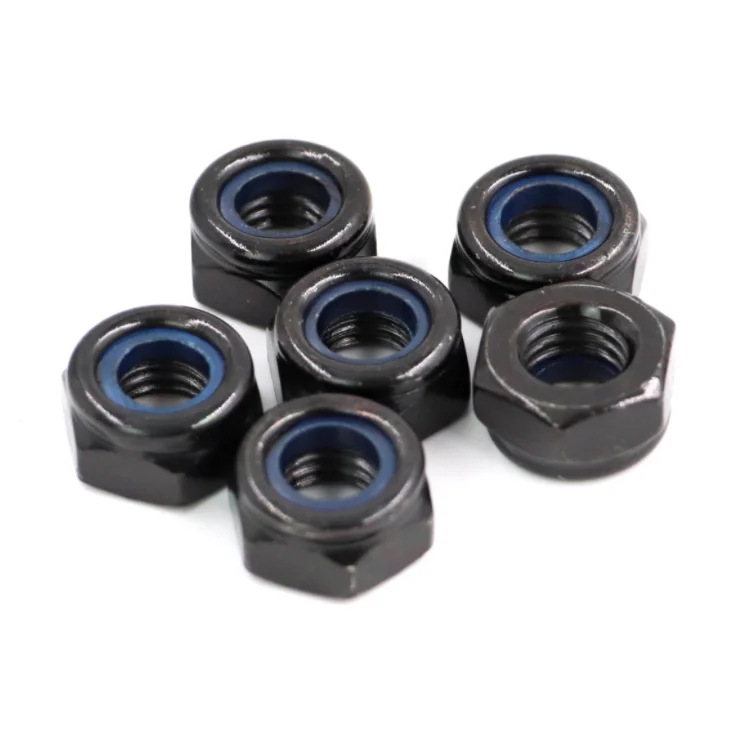 Din985 Black Stainless Steel Hex Nylon Insert Lock Nuts Din 985 Self ...