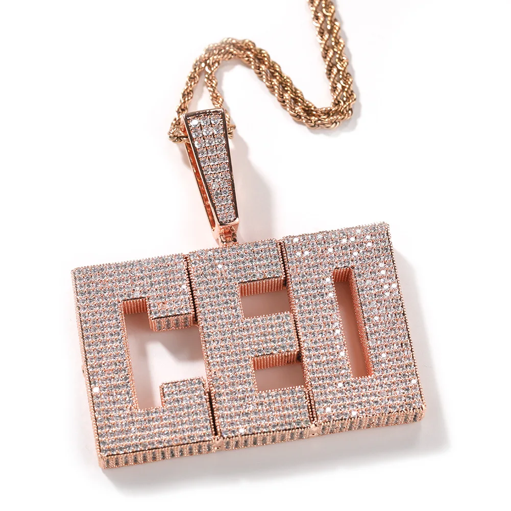 Hip Hop Pendant Necklaces Custom Name, Iced Out Style
