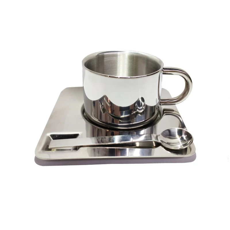 Tasses à Café Isolantes En Inox Lot De 2 - Double Paroi, 200 Ml, Pour Maison, Bureau, Camping