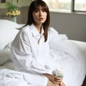 HARCHOY Men's Elegant White Business Shirt Classic Striped Pattern Comfortable Cotton For Occasions