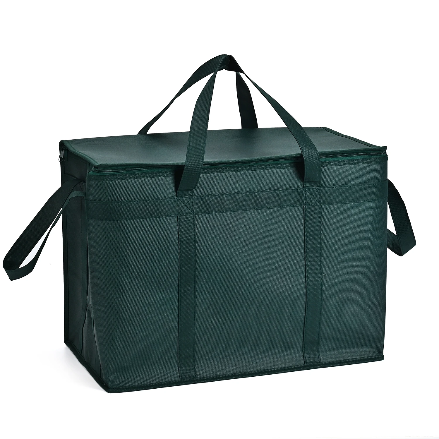 Manufacturer Customization Takeaway Insulation Cooler Bag Black Waterproof Travel Cooler Bag Non Woven Cooler Bag supplier