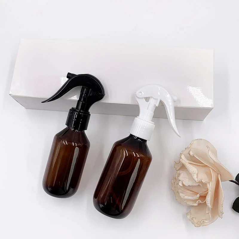Custom 100ml 200ml 300ml 500ml Black Brown Hair Continuous Room Perfume Mist Pet Plastic Empty Round Spray Bottle