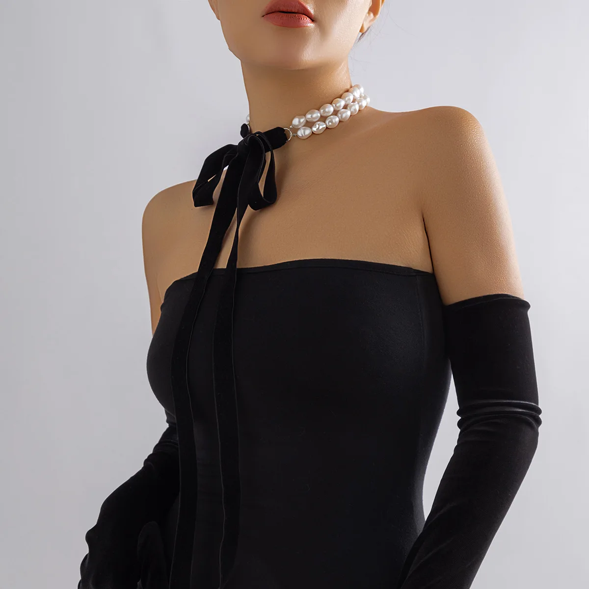 Kaimei New Arrival Fashion Jewelry Vintage Long Bow Collar Chain