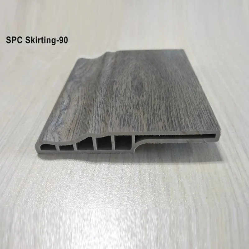 Waterproof Base Board Decorative SPC Skirting 80mm Vinyl Flooring Tiles Accessories