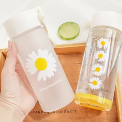 Floral Printing BPA Free Portable Plastic Drink Water Bottle Sport Eco-friendly Bottle with Lid for Student Children