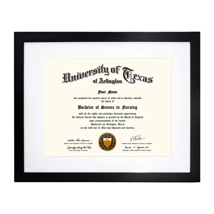 11x14 Float Document Frame For Floating Display Of 8.5x11 Document