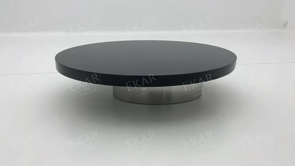 product modern elegant stainless steel mirror finish oval coffee table wooden living room furniture decorative feature home bedroom use-69