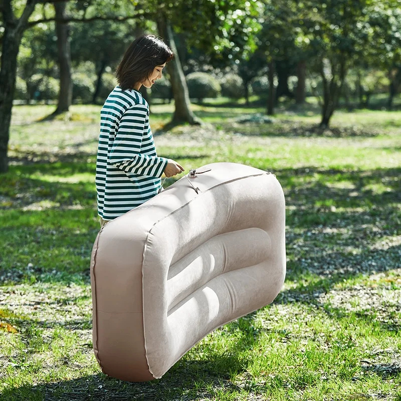 Naturehike outdoor camping Inflatable sofa bed inflatable beach cushion lounger chair air sofa with built-in pump