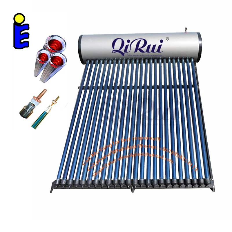 Heat Pipe Solar Geyser Kit 100-300 Litre High Pressure Evacuated Tube Solar Boiler Chauffe Eau Solaire Water Heater