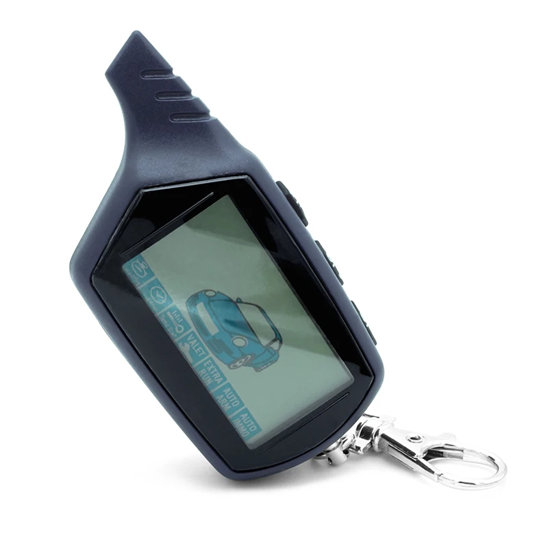 NFLH Keychain B9 LCD Remote Control for Two Way Car Alarm B9 Keyring Key Chain Auto Compatible Starline B9