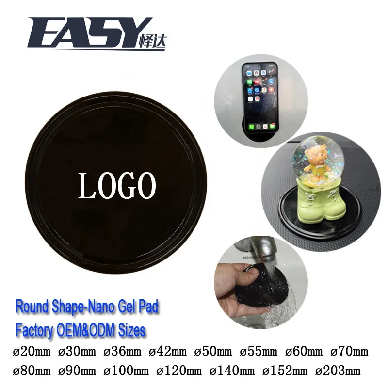 Nano Rubber Multipurpose Reusable Suction Magic Sticker Nano Grip Tape Technology Nano Gel Pad with Printing