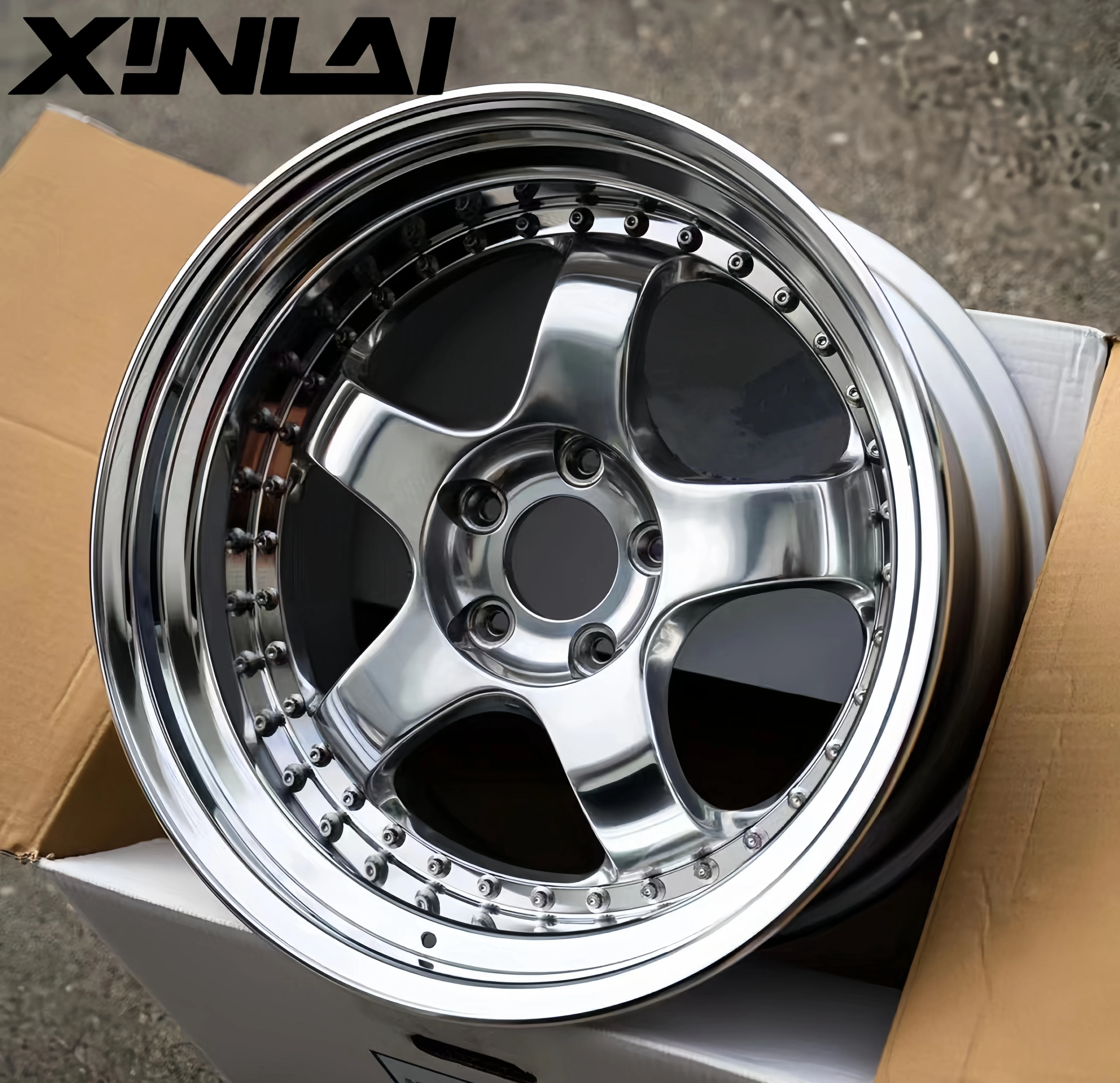 XINLAI Deep Concave 2-piece Forged Wheel 5x120 5x112 5x114.3 18 19 20 21 22 Inch Forged Passenger Car Wheel - Image 3