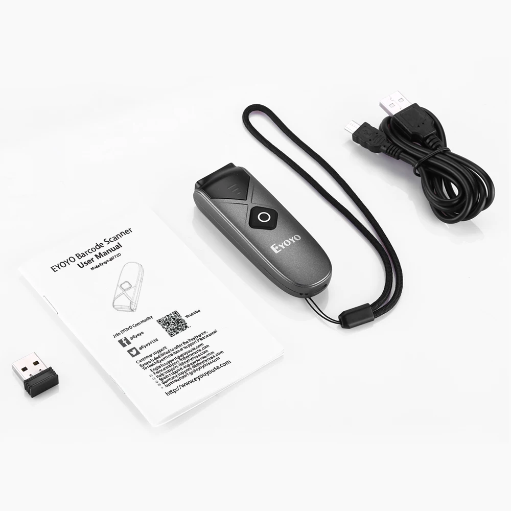 Eyoyo 2D Bluetooth Barcode Scanner,Phone Back Clip On Scanner,Portable,3-In-1 USB & Wireless - Foto 11