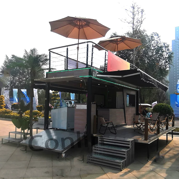 2 Story Mobile bar Cart Portable bar Counter with Wheels for Sale