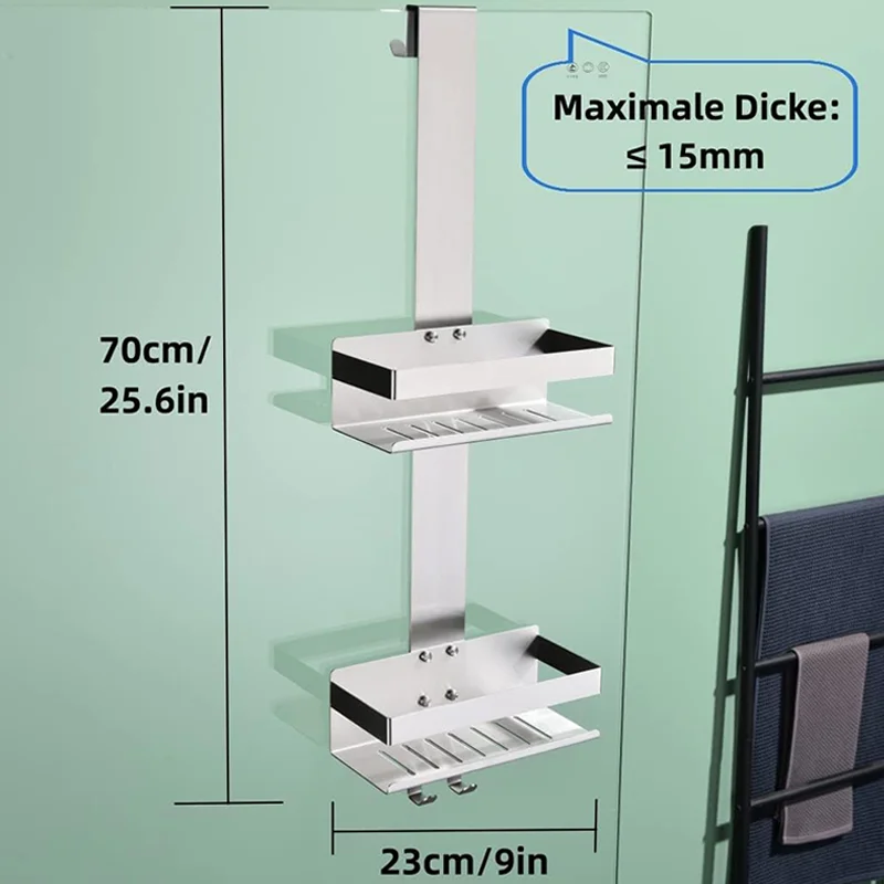 Carbon Steel Over The Toilet Door Hanging Cabinet Bathroom Organizer ...