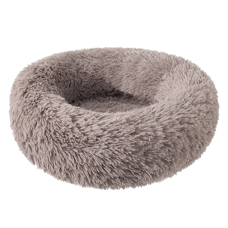 soft round donut pet bed