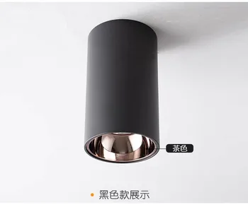 Modern surface mounted tube lamp living room bedroom non perforated ceiling light anti glare cylindrical pendant light