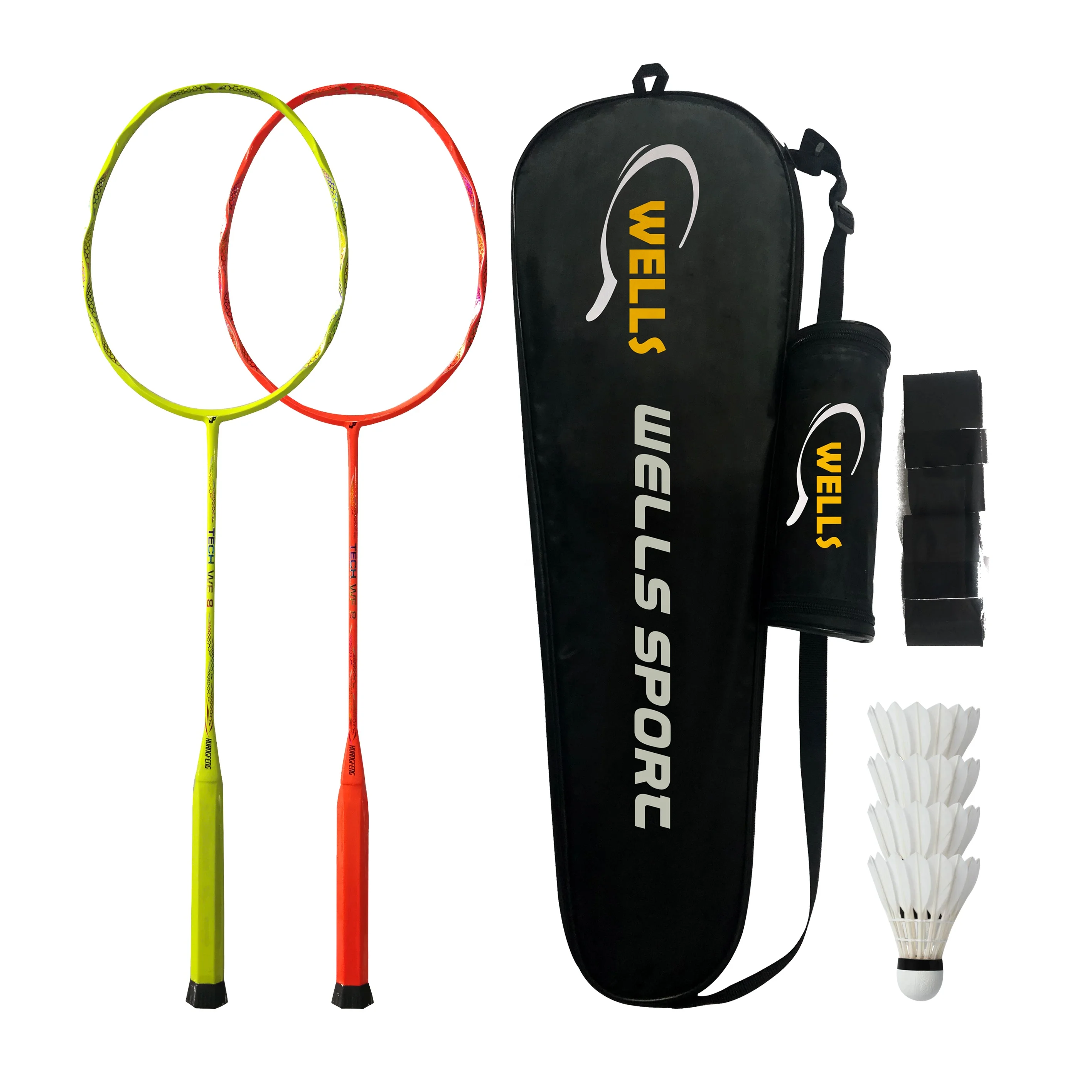Graphite High-Grade Badminton Racquet 1pair 2 Pack Professional Carbon Fiber 