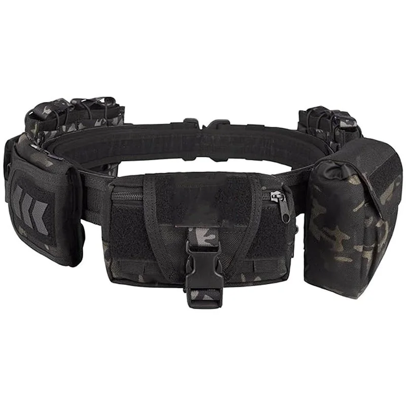 Wholesale High Quality Fashionable Tactical Belt with Quick Release Accessory Pouches Multifunctional Duty Belt for Men