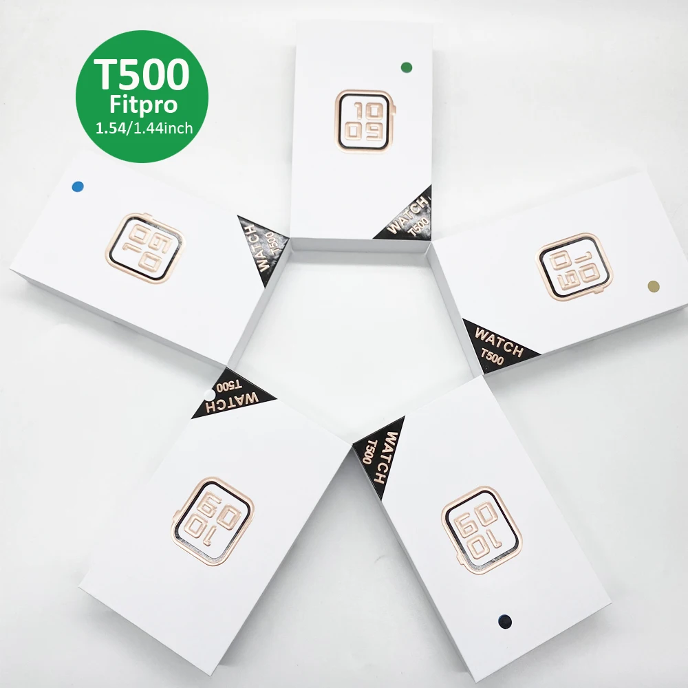Высококачественные водонепроницаемые умные часы T500 с сенсорным экраном 1,54 дюйма с входящим звонком Ip67, умные часы по низкой цене