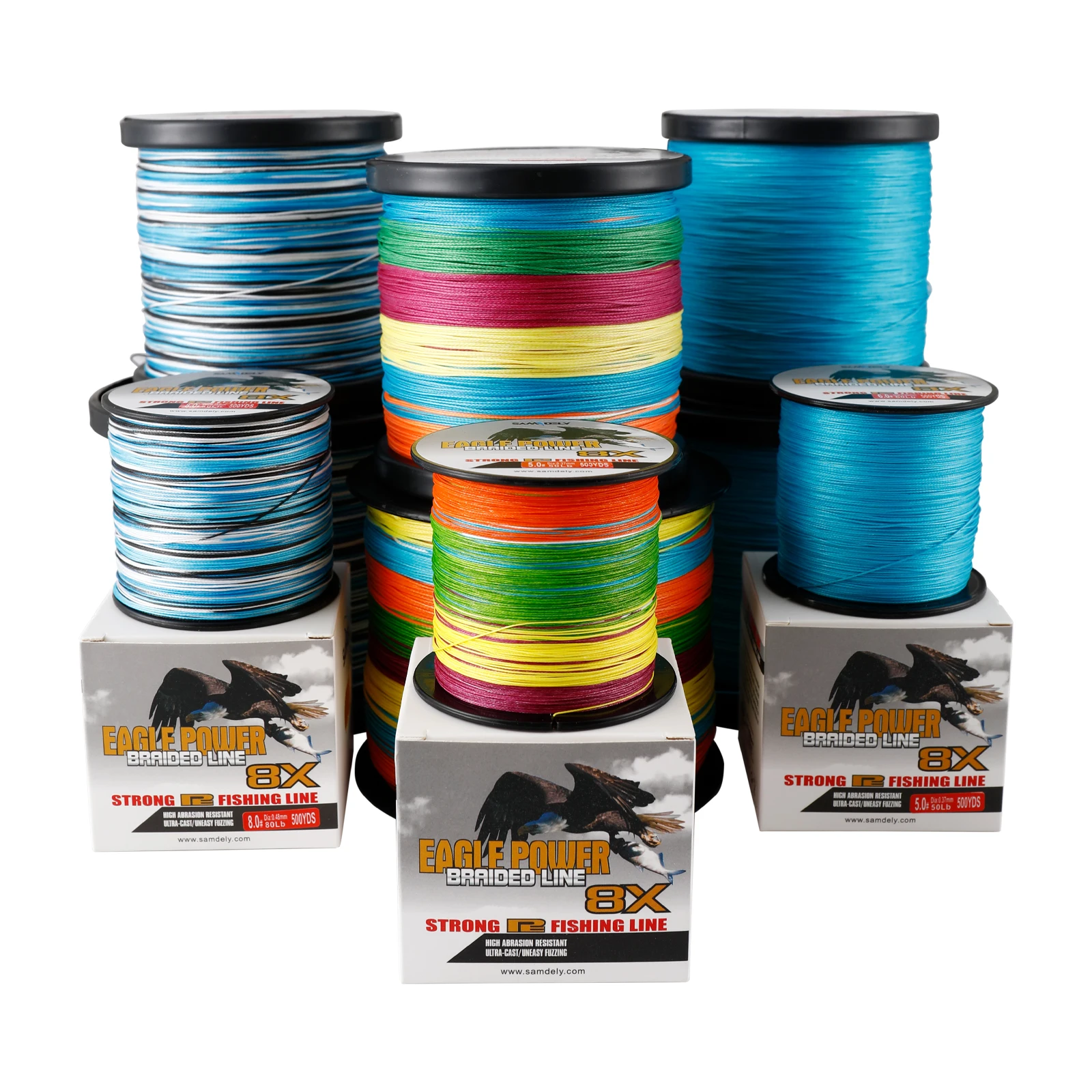 china braided fishing line China Factory Wholesale 500m X8 Multifilament Line PE 8 Strand Braided  Fishing Line for Sea Fishing