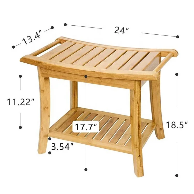 Водонепроницаемая скамейка для ванной, Бамбуковая полка для обуви, деревянный стул для ванны и спа, для дома и улицы, Бамбуковая скамейка для душа, сиденье, табурет