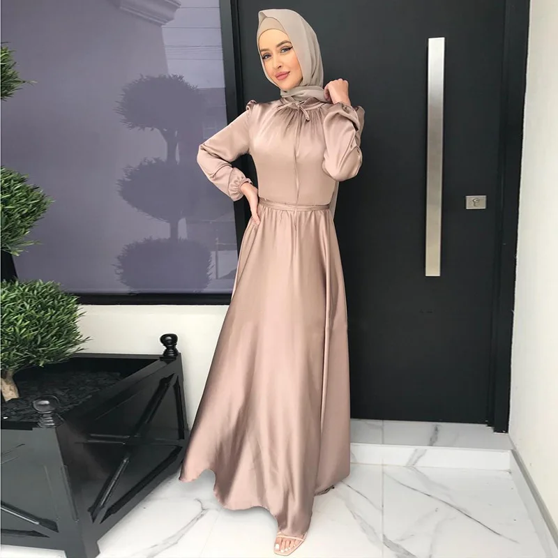 muslim casual dress Modern Muslim Women's Relaxed Denim Maxi Dress