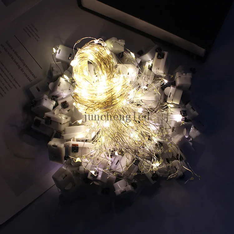 Waterproof String Lights 2M 20LEDs Waterproof Battery Powered Fairy Lights Mini Copper Wire Fairy Lights for Xmas Party