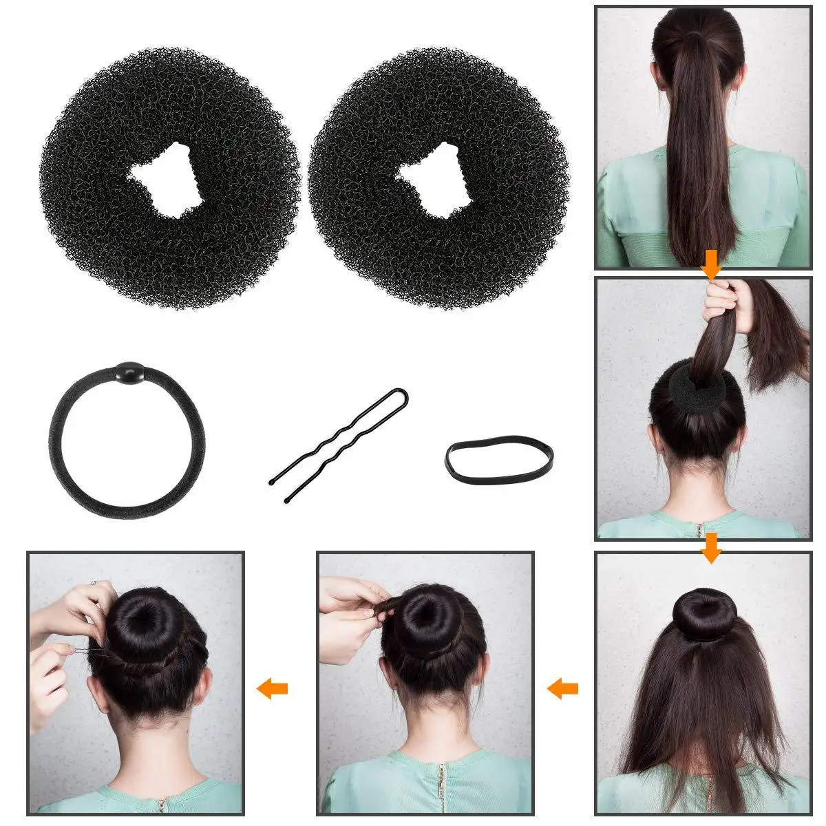 Desenda 3-teiliges Haarstyling-Set – Mit Zopfwerkzeug & Schwanzkamm Für Schnelle Frisuren